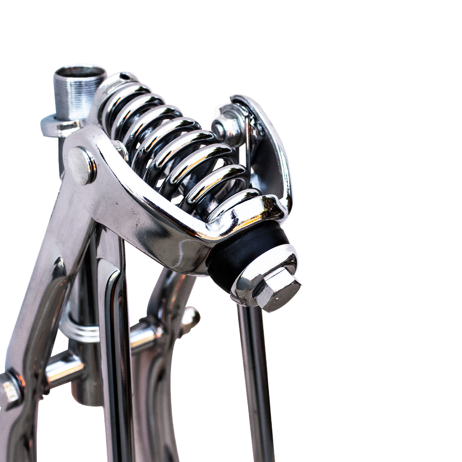 Tracer 1″ Steel Threaded Bike Spring Fork for 2.125″ Tire Coaster Brake Chrome