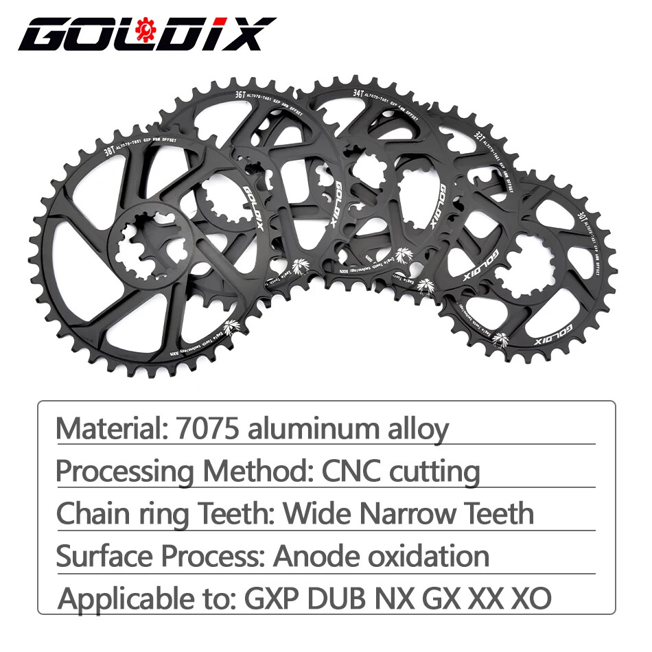 MTB Bike Chainring Chainwheel 0mm 3mm 6mm Offset 30T 38T SRAM 3Bolt Direct Mount