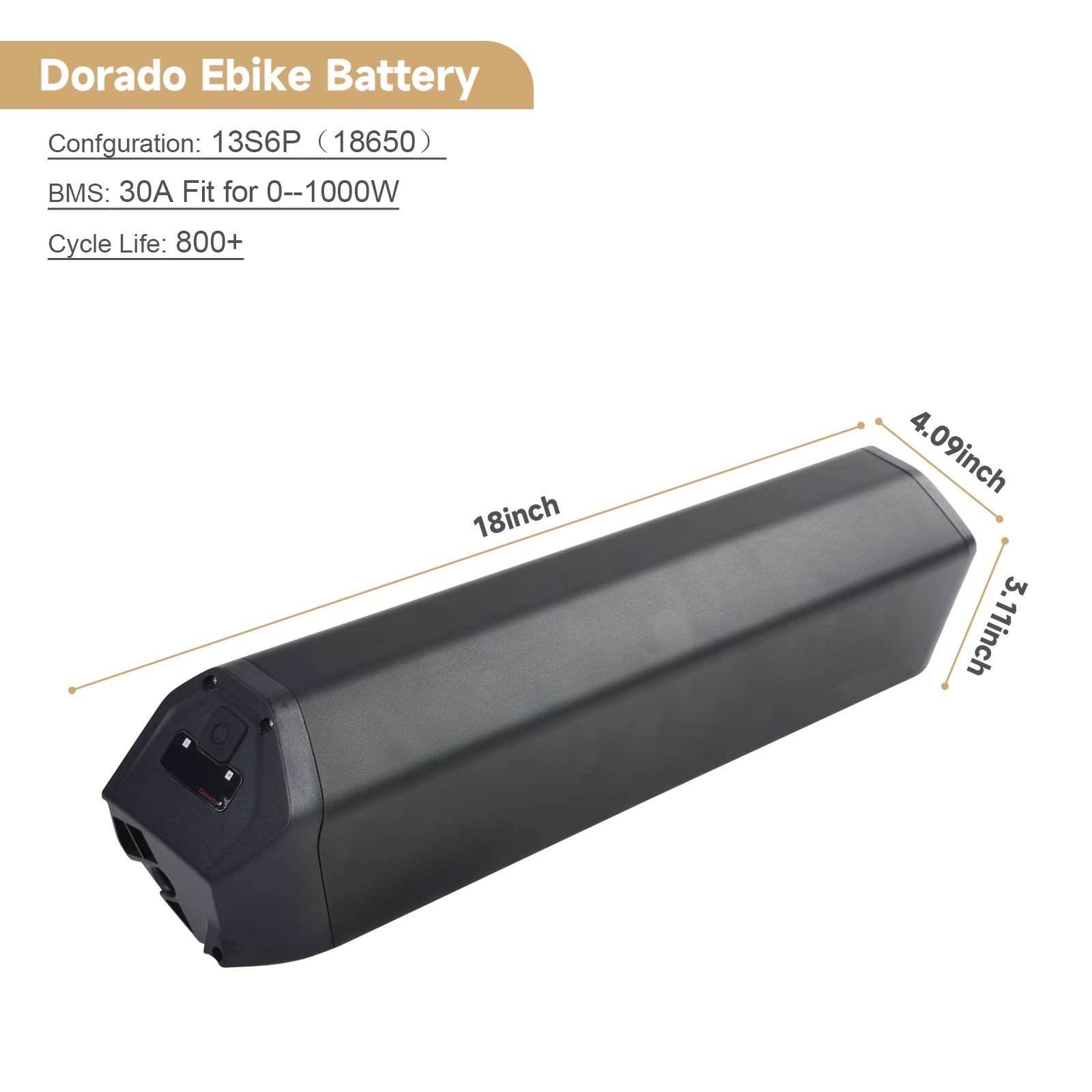 48V reention dorado battery 13ah 17.5ah 21ah 25ah li ion for NCM moscow ebike