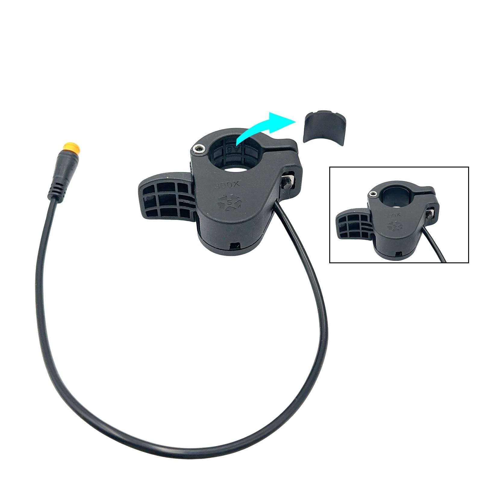 Waterproof Electric Thumb Throttle 3-Pin M8 for 12V-72V Ebikes & Scooters, 22mm