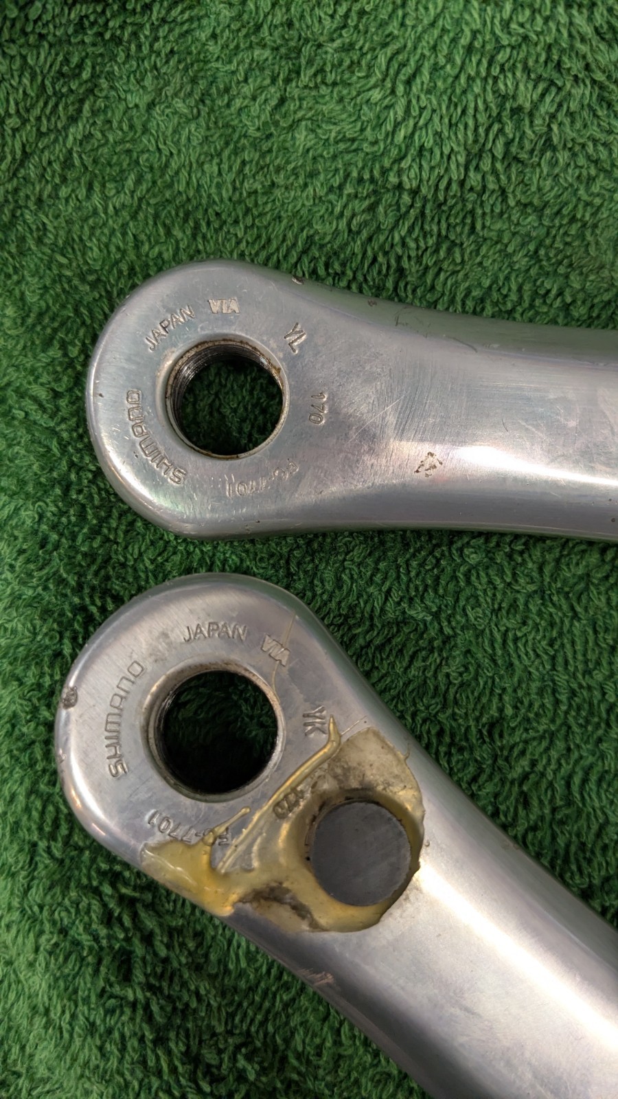 Shimano Dura-Ace 170mm Crankset Road Double FC-7701 53/39 W Octalink BB6500