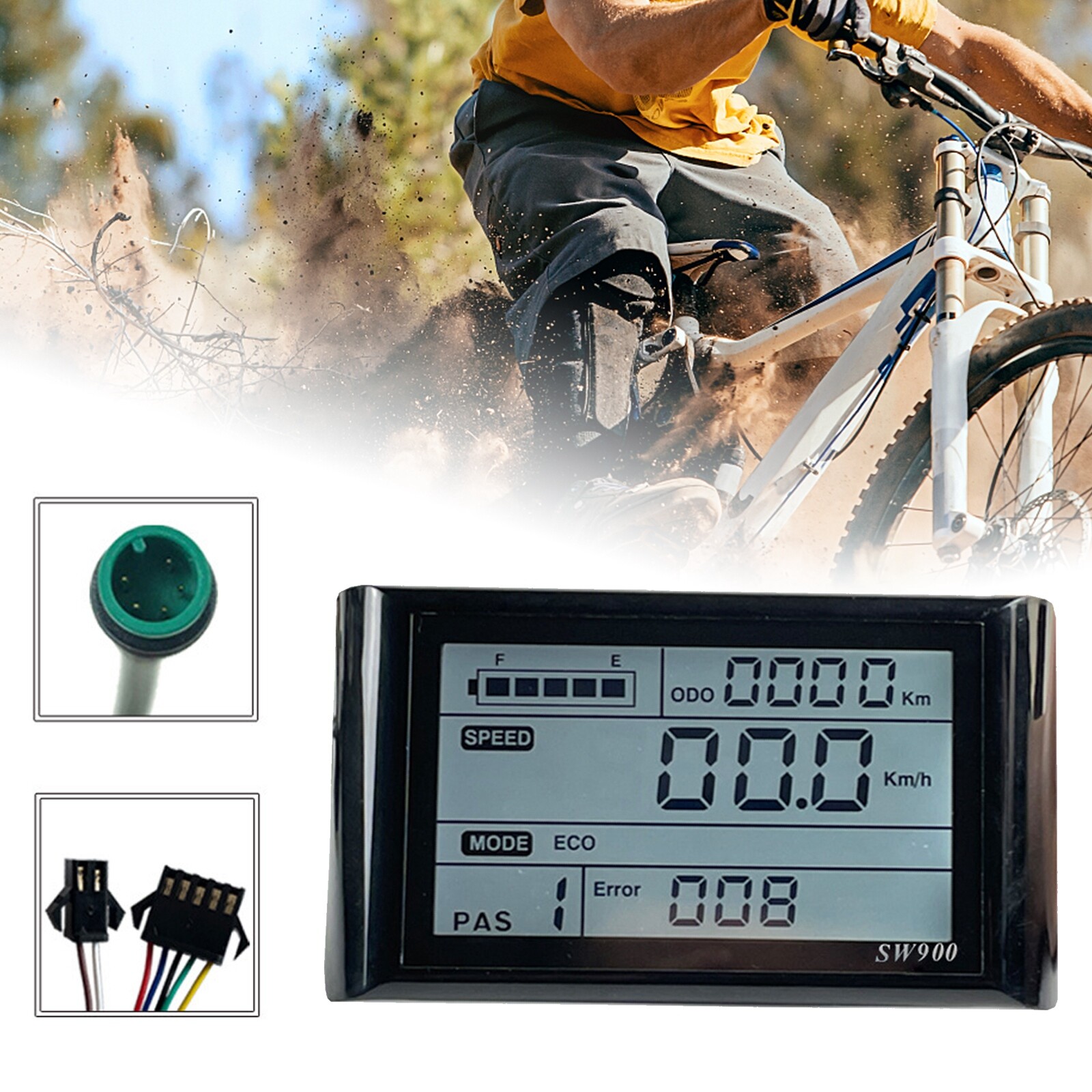 SW900 EBike LCD Display Meter / Control Panel 24V-72V for E-Bike Electric Bike