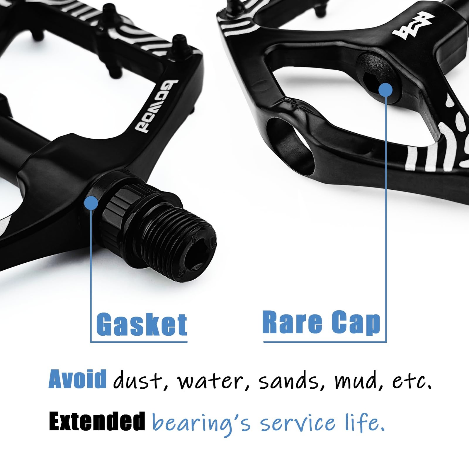 Bike Pedals Mountain Bike Adult, Large Clipless Bicycle Pedals, Lightweight M…