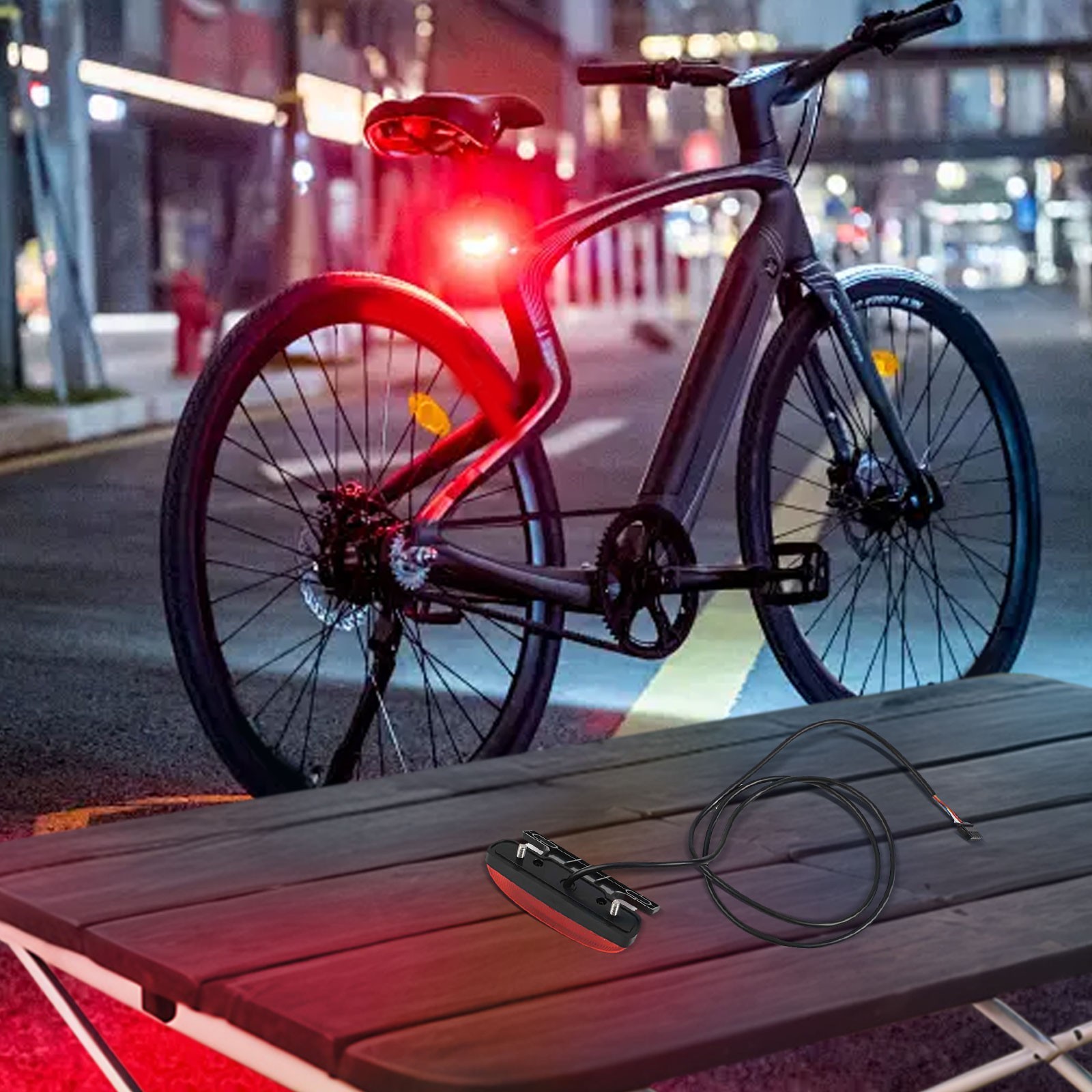 Long for service Life Electric Bicycle Tail Light Running Light 48V Rear Lamp