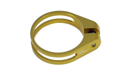 OMNI Racer WORLD’s LIGHTEST Alloy Seatpost Clamp 9 grams: 34.9-35mm GOLD