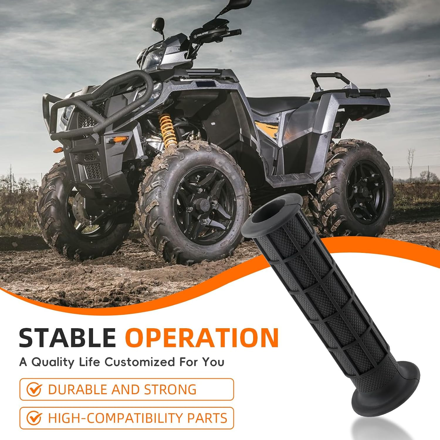 2Pcs Handle Bar Grips Handlebar Compatible with Honda ATC185 ATC200 Fourtrax 200