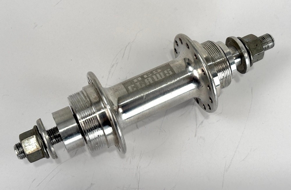 ACS Claws BMX Flip-Flop Rear Hub 28H ISO + Metric FW Thread Silver