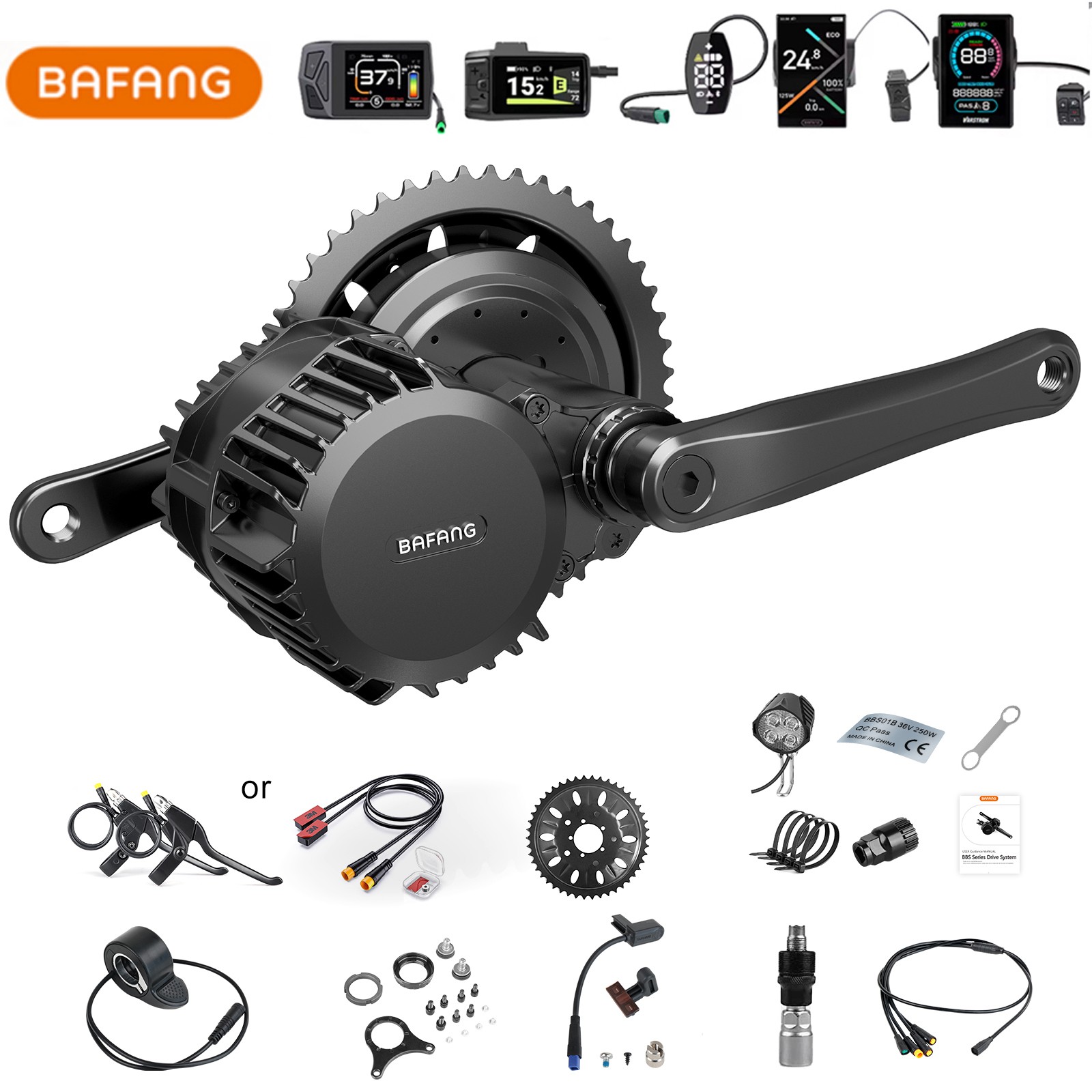 52V1000W Bafang Mid Drive Motor Kit 68-73MM Engine BBSHD Ebike Conversion Kits