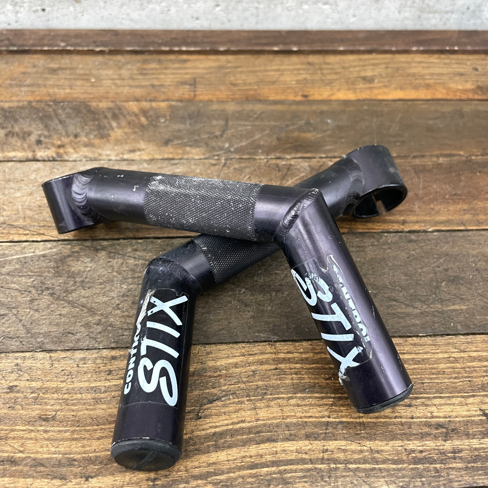 Vintage Control Tech Control Stix Bar Ends MTB Black Anodized 90s Extension A3