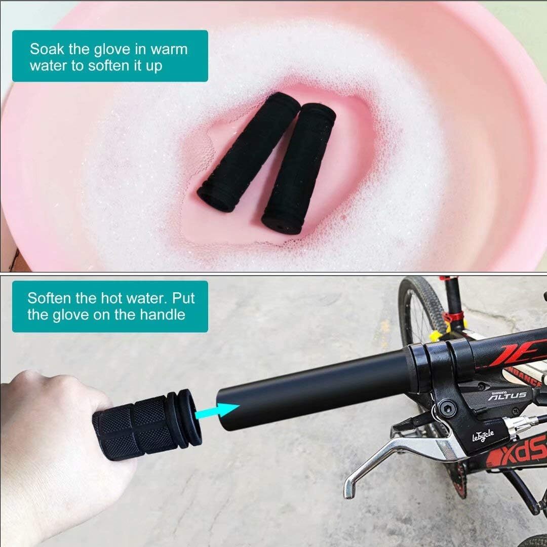 BMX MTB Bike Grips Mountain Bicycle Handlebar Soft Rubber Scooter Non Slip Pair