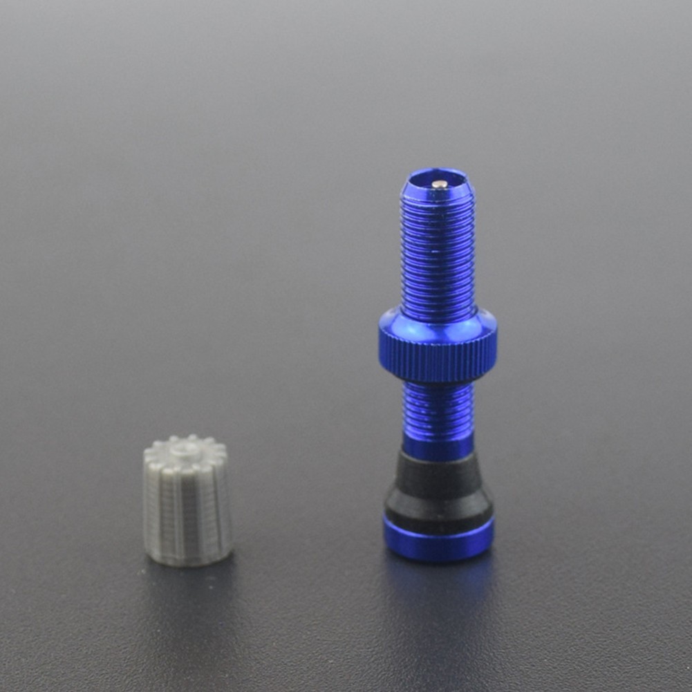 1pc Tubeless Valve For-Schrader Valve Bicycle Rim Black/ Red/ Blue/ Green