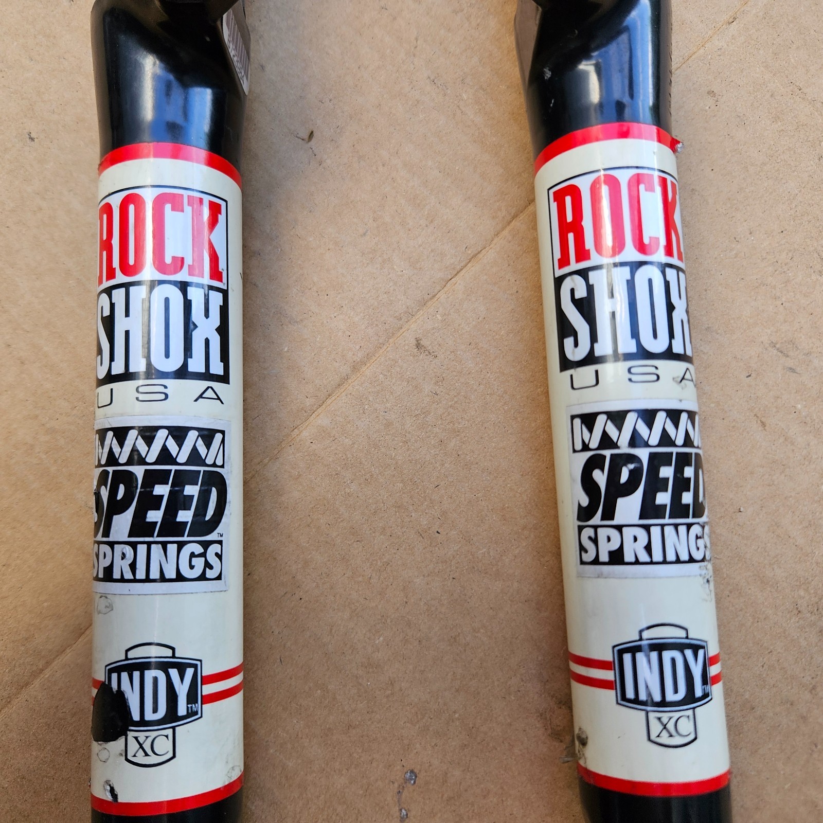 Vintage 90s Rock Shox 26″ Indy XC Speed Spring Suspension Fork 1-1/8″ Threadless