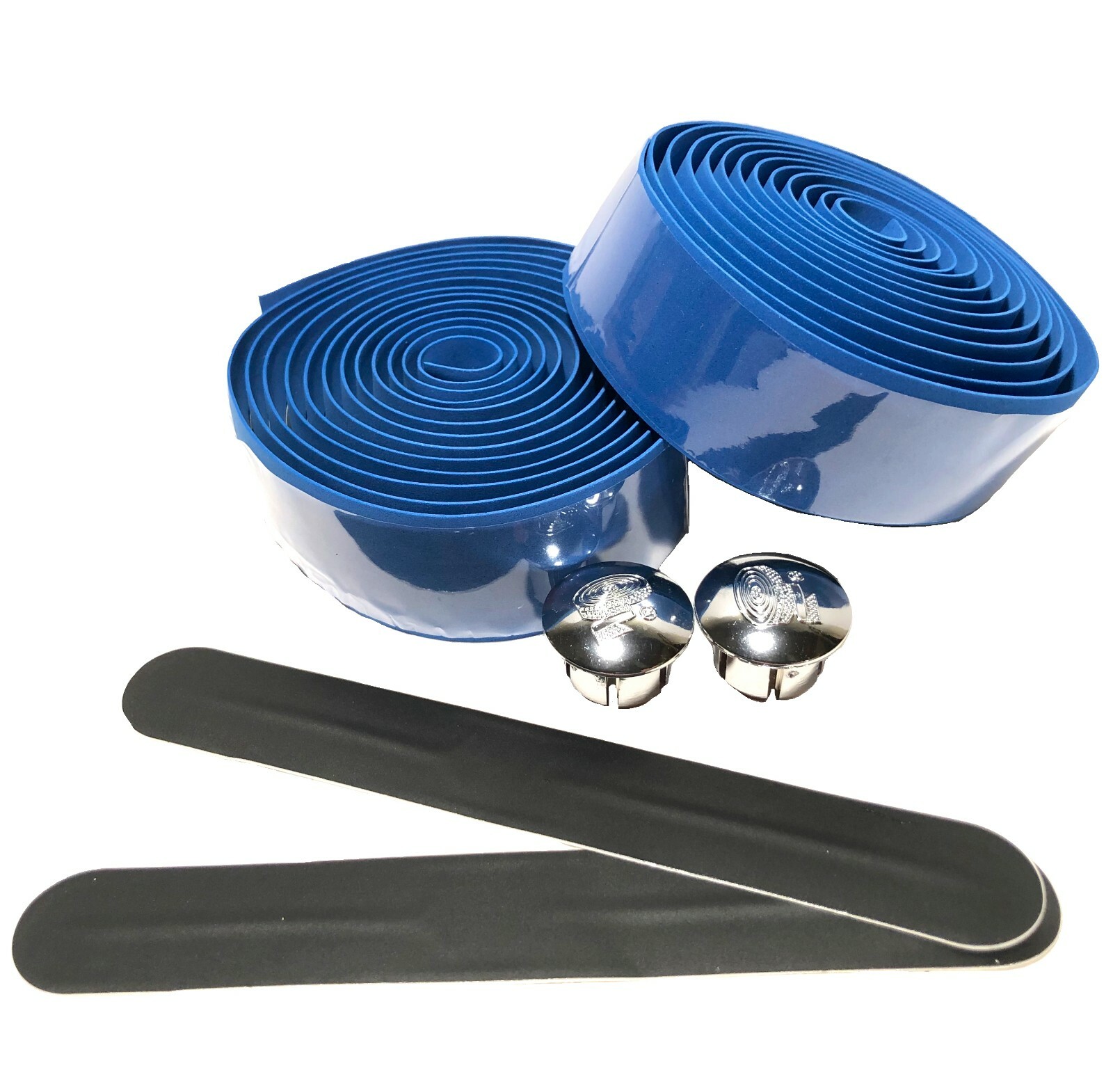 EVA Road Bike Blue Handlebar Tape, Bicycle Handle Bar Cycling Wraps w/ End Caps