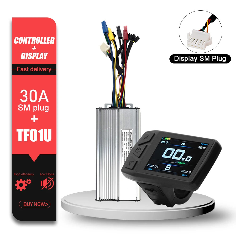 Electric Bike KT Brushless Controller 36V 48V 15A/17A/22A/30A/35A/50A SM Plug