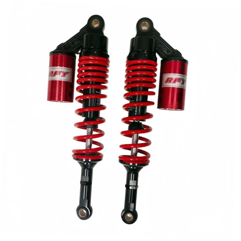360mm 14.17 inch 7mm Spring Universal Motorcycle Air Shock Absorber Red Black
