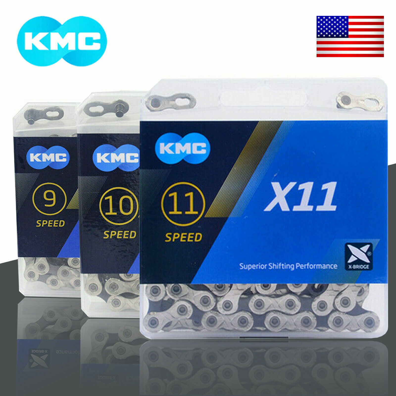 KMC Bike Chain 8/9/10/11/12 Speed 116/118 Link Fits for Shimano SRAM Campagnolo