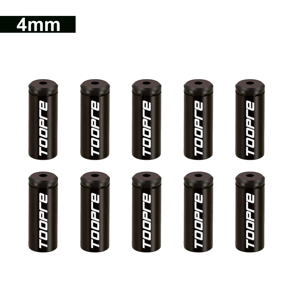 TOOPRE 10Pcs Bike Cable End Caps 4mm 5mm Aluminum MTB Road Brake Shift Tips