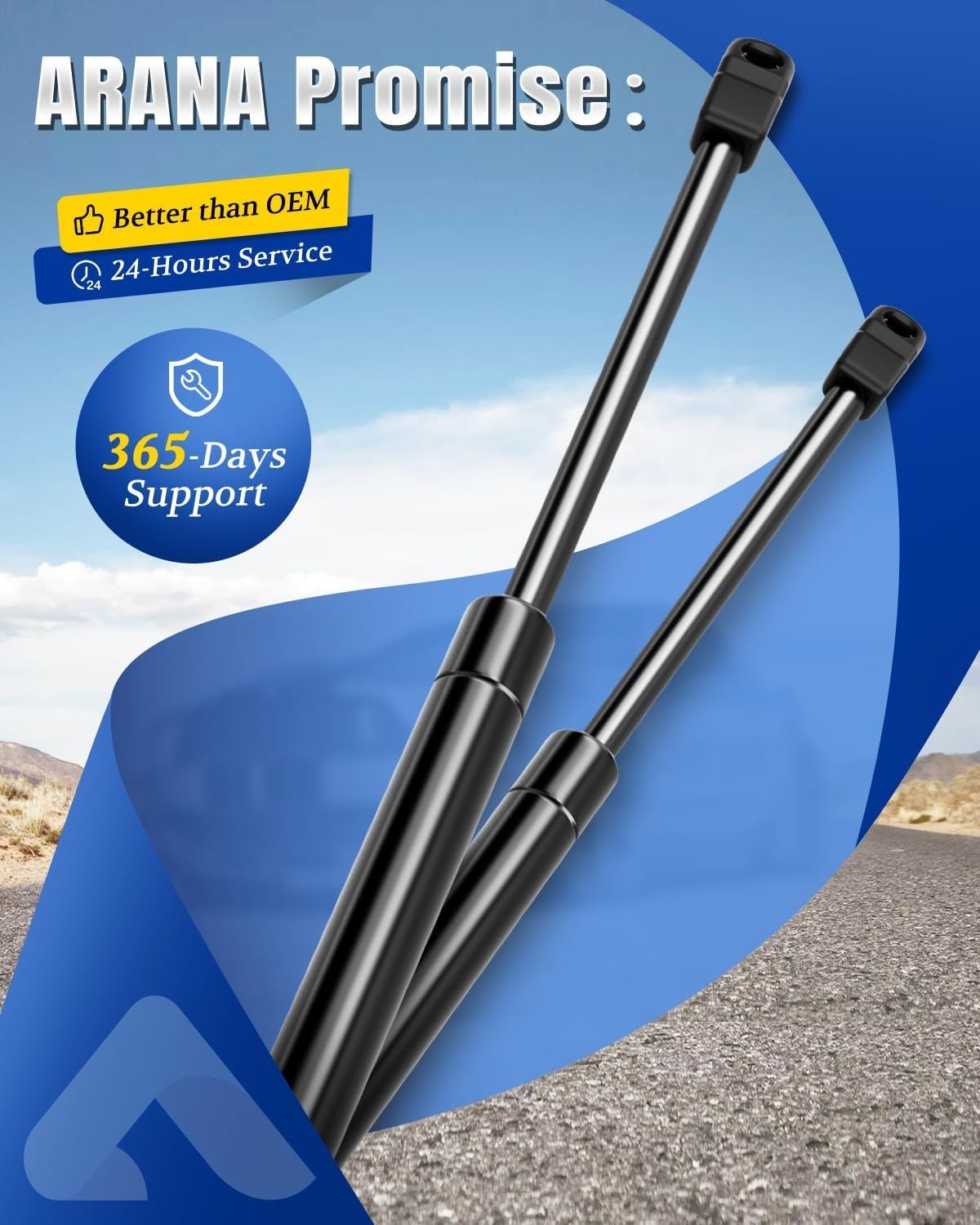 ARANA Rear Hatch Struts Liftgate Shocks for Chevy Suburban Tahoe/GMC Yuk