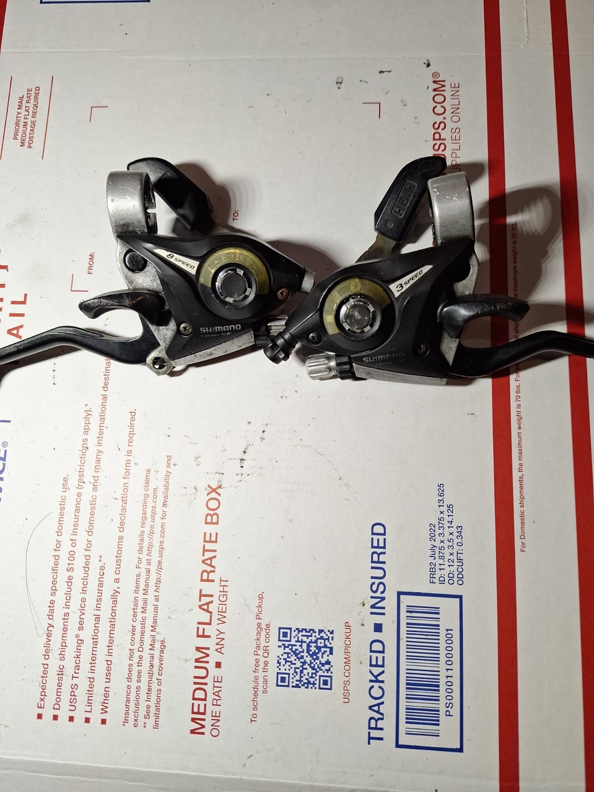 Shimano ST-EF51 3×8 Speed Shifters / Brake Levers Combo Kit Black/Silver