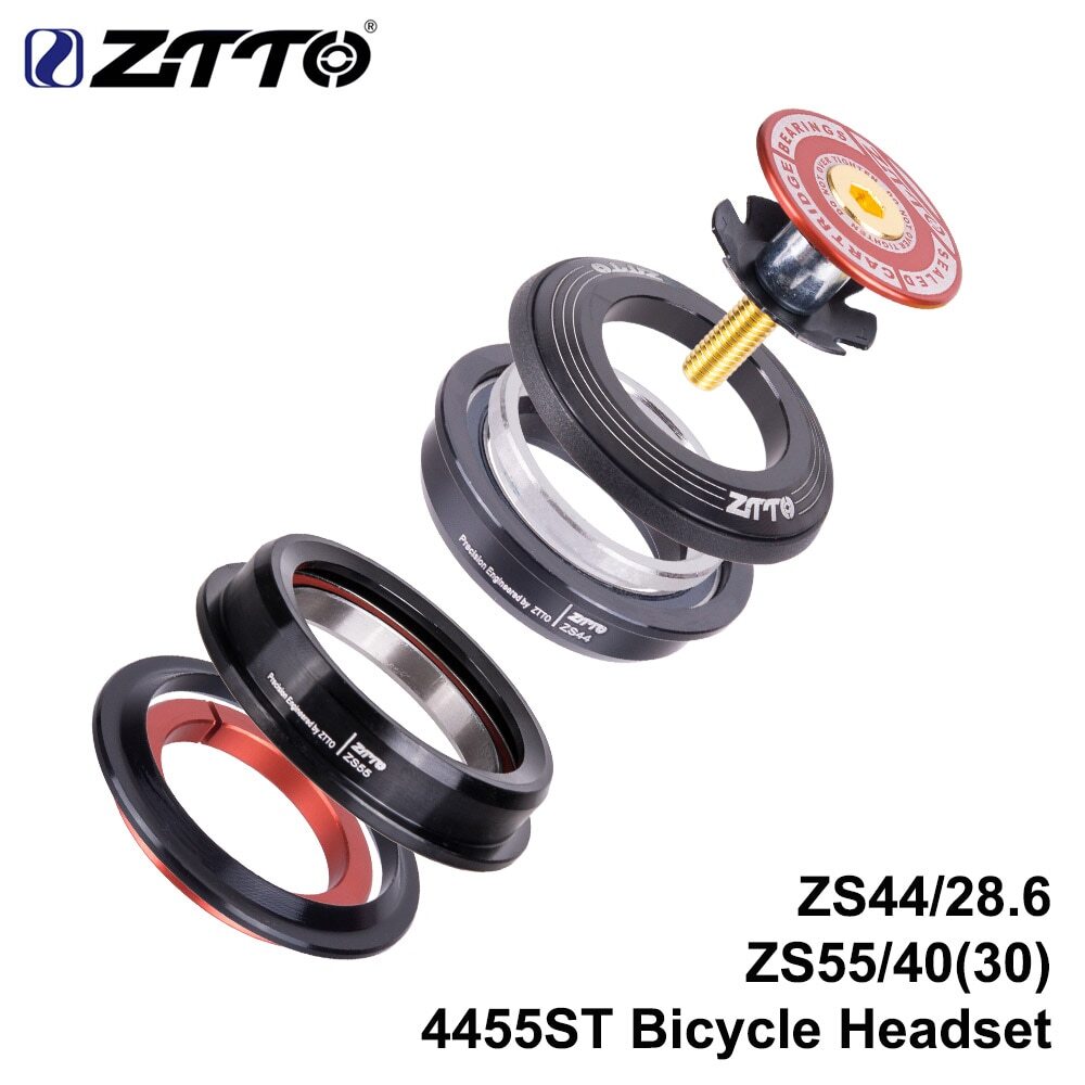 MTB Bicycle Headset ZS44 ZS55 Tapered Straight 28.6mm Fork Universal Bearing
