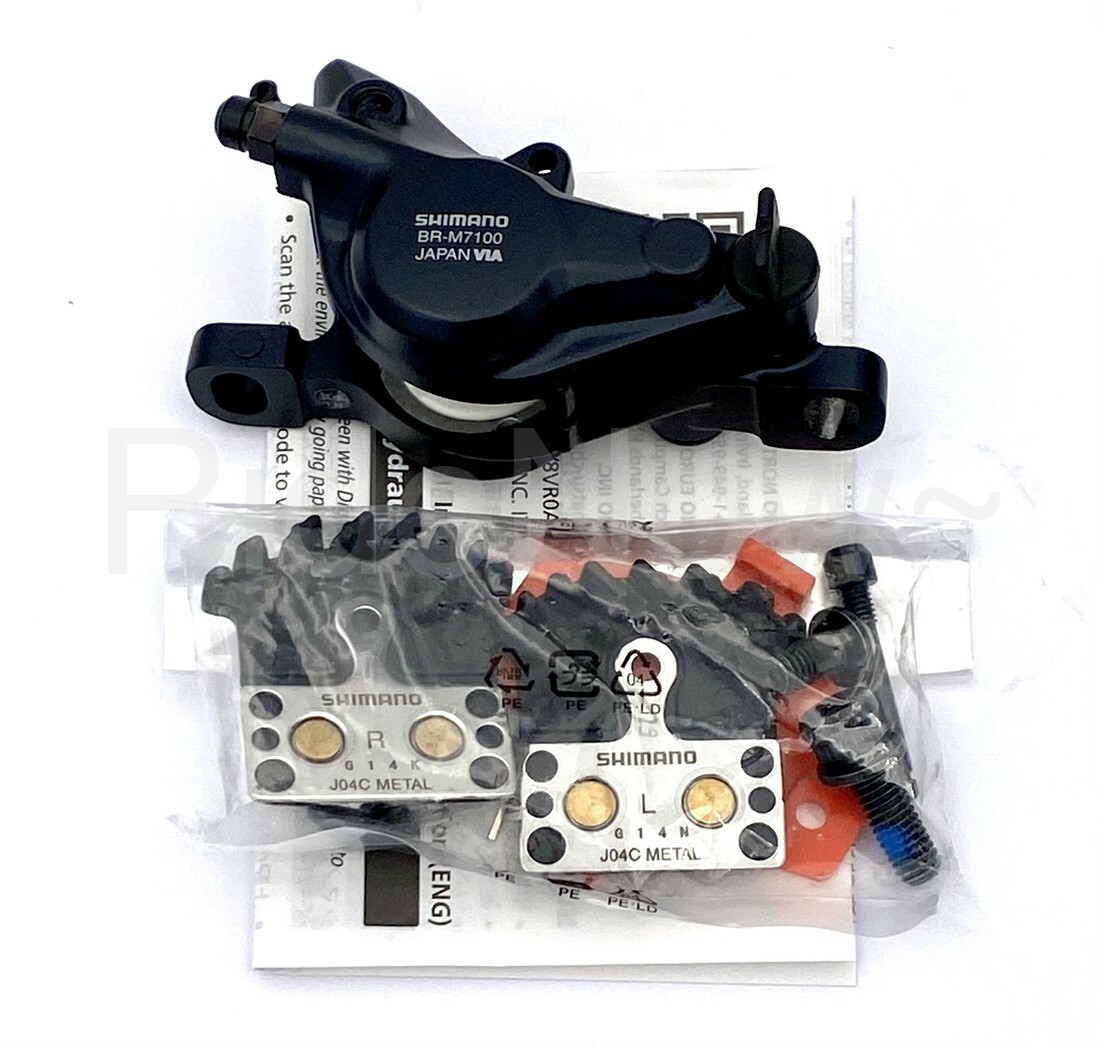 New Shimano SLX BR-M7100 Disc Brake Caliper,w/J04C Metal Fin Pad/Ice Tech