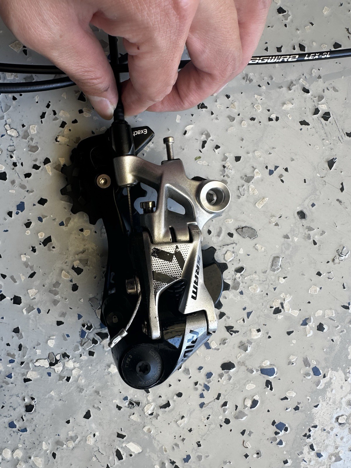 SRAM Rival 11 Speed, shift lever pair + rear derailleur + brakes