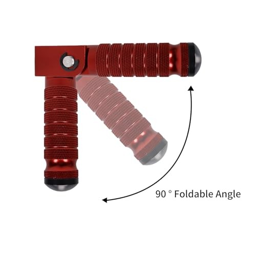 M8 Folding Foot Pegs for E-bike Motorcycle,90Degree Folding Bicycle red