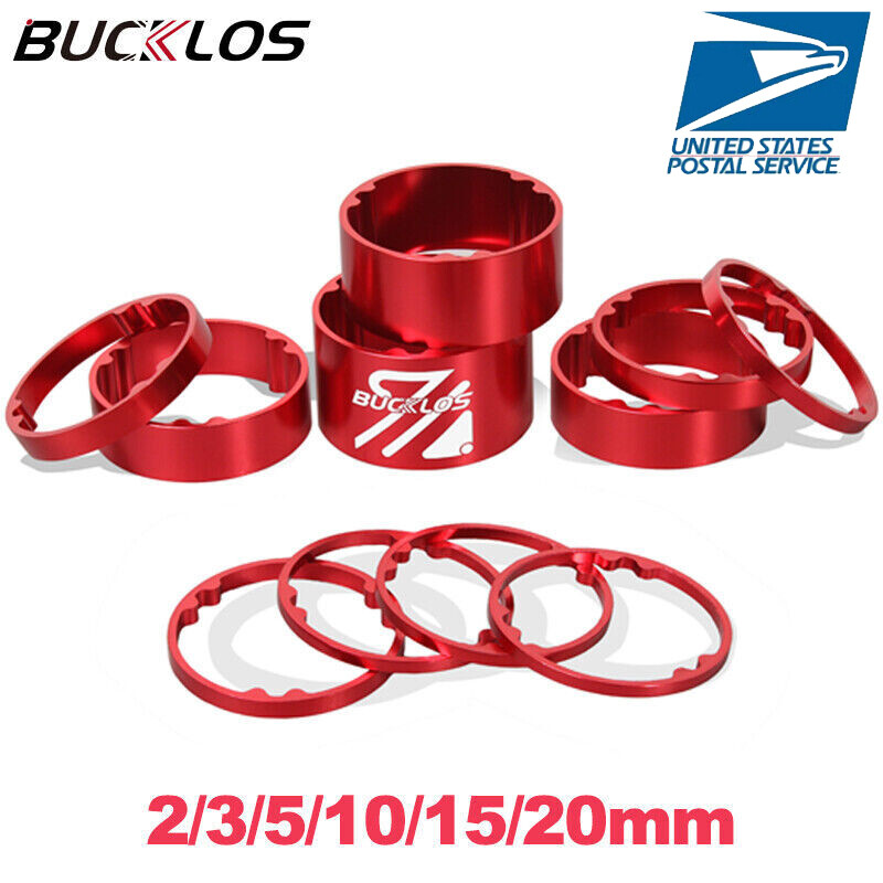 11pcs Bicycle Headset Spacer 2-20mm Aluminum MTB 1-1/8″ Front Stem Fork Spacer
