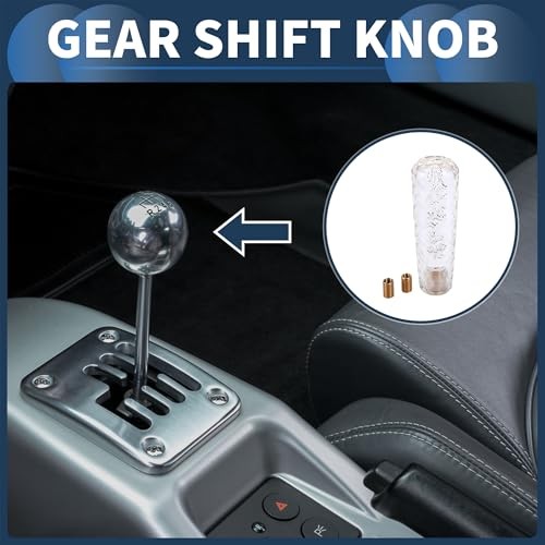 Car Shift Knob Universal for Automatic and Manual Vehicle Gear 15cm White