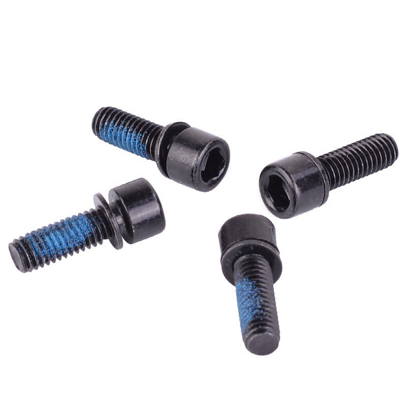 High Carbon Steel Brake Caliper Fix Screws Set of 4 M6*18mm Black Long lasting