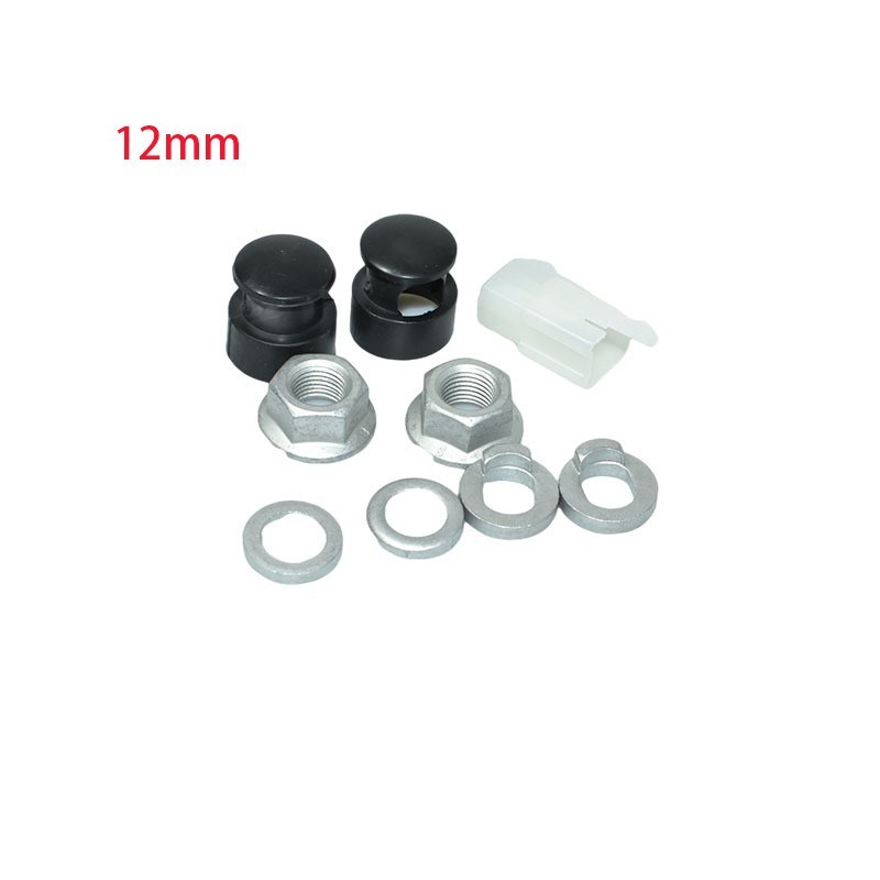 Motor Axle Parts E-bike Hub Nut Kit Lock Washer Spacer Axle Shaft Accessory