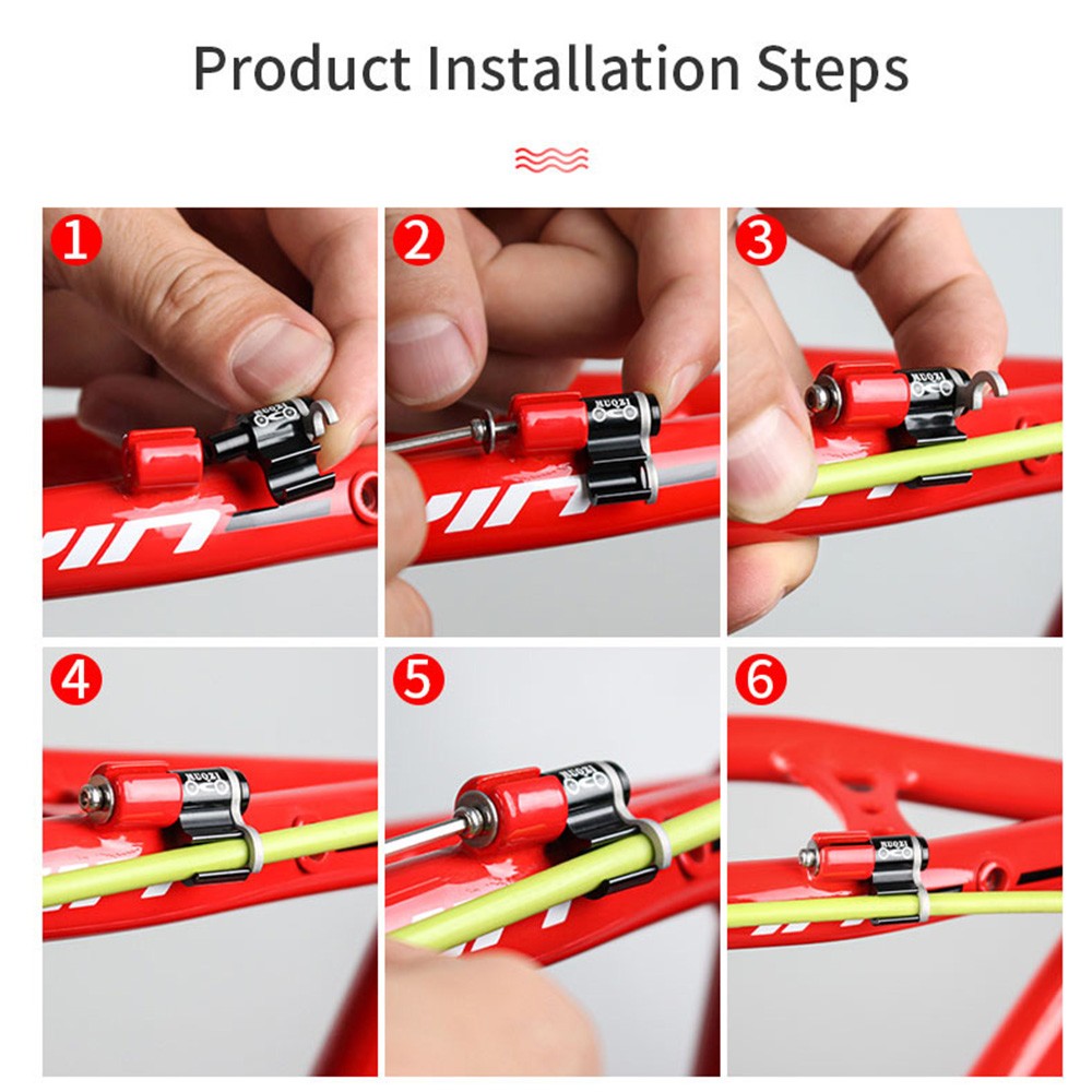 5pcs MTB Mountain Bike Bicycle Oil Line Tube Pipe Conversion Mount Upgrade Parts