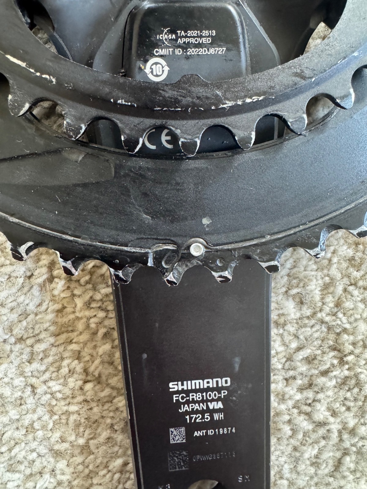 Shimano Ultegra FC-R8100-P Dual Sided Power Meter 2×12 Speed Crankset 172.5mm