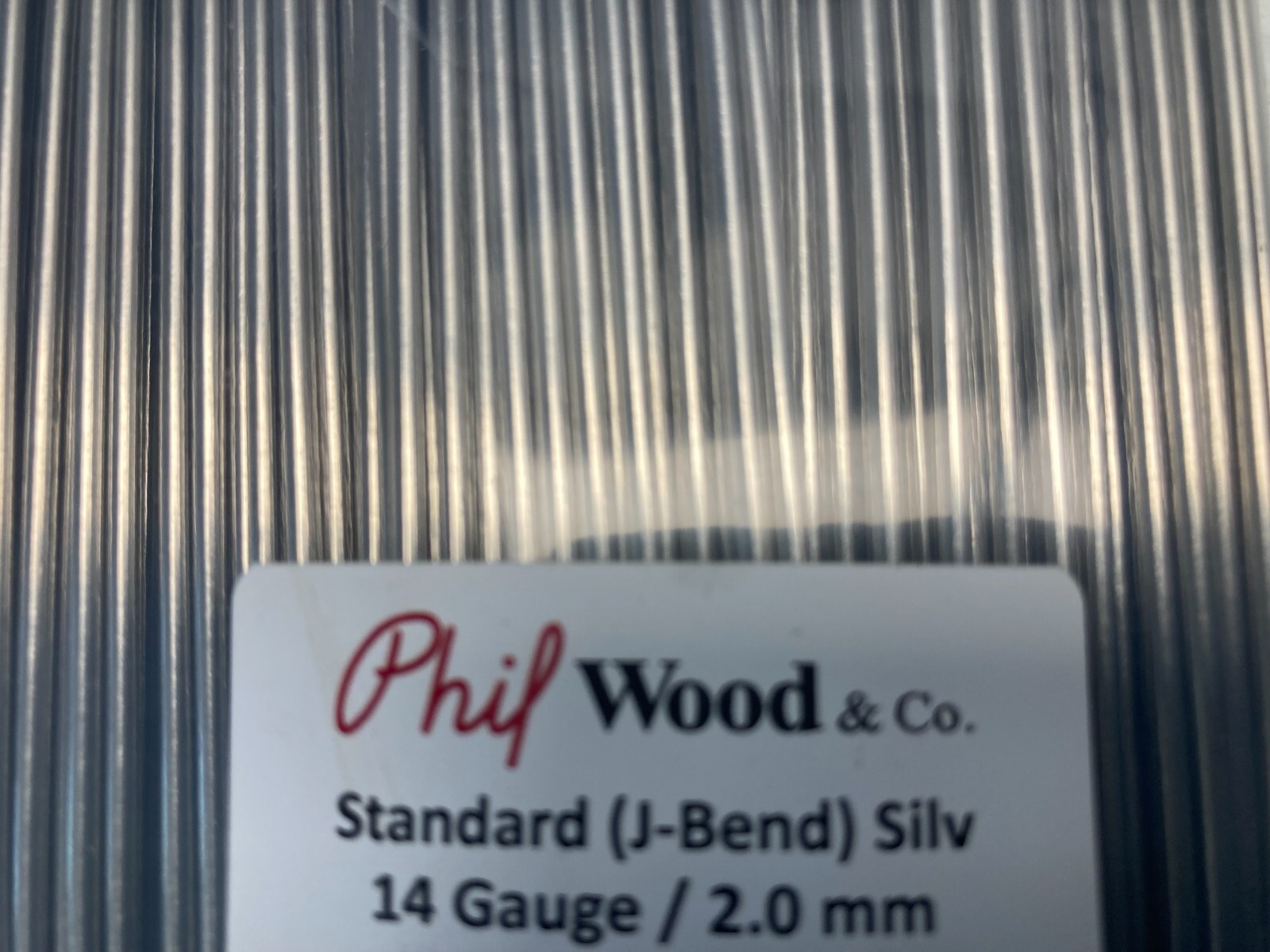 Spokes Silver.Phil Wood&Co.Any Size 60-310mm. 14G(2mm)straight gauge.J Bend 36pc