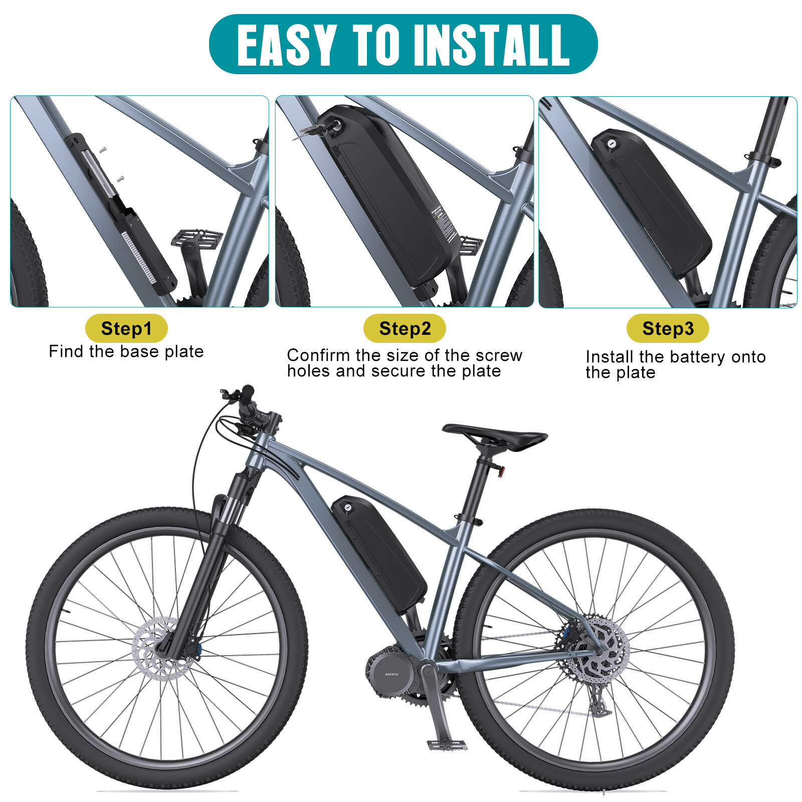 48V500W 68-73mm Bafang Electric Bike BBS Mid Motor DIY Ebike Conversion Kits