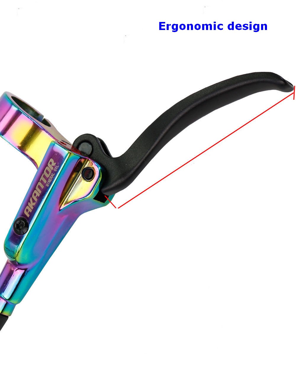 Swishti MTB eBike Bike Hydraulic Disc Rotor Brake Set Rainbow Color 3488