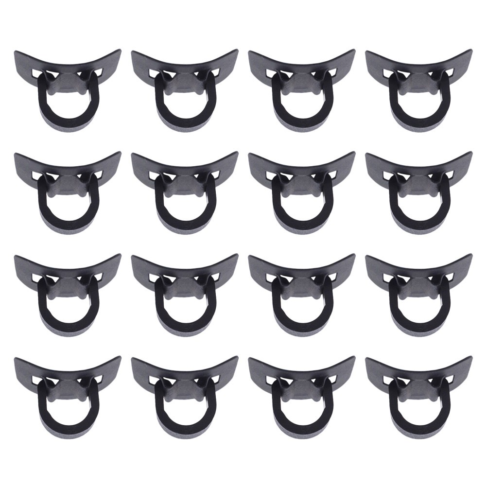 16Pcs Bike Cable Guide Clamps Durable Aluminum Alloy Plastic Black