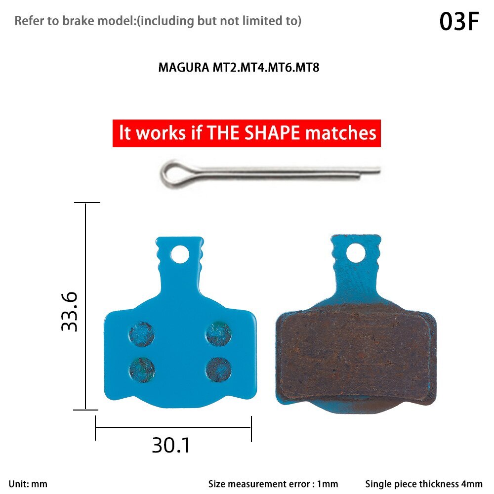 4 Pairs MTB Bicycle Hydraulic Disc Brake Pads Multi Copper Bike Brake Pads