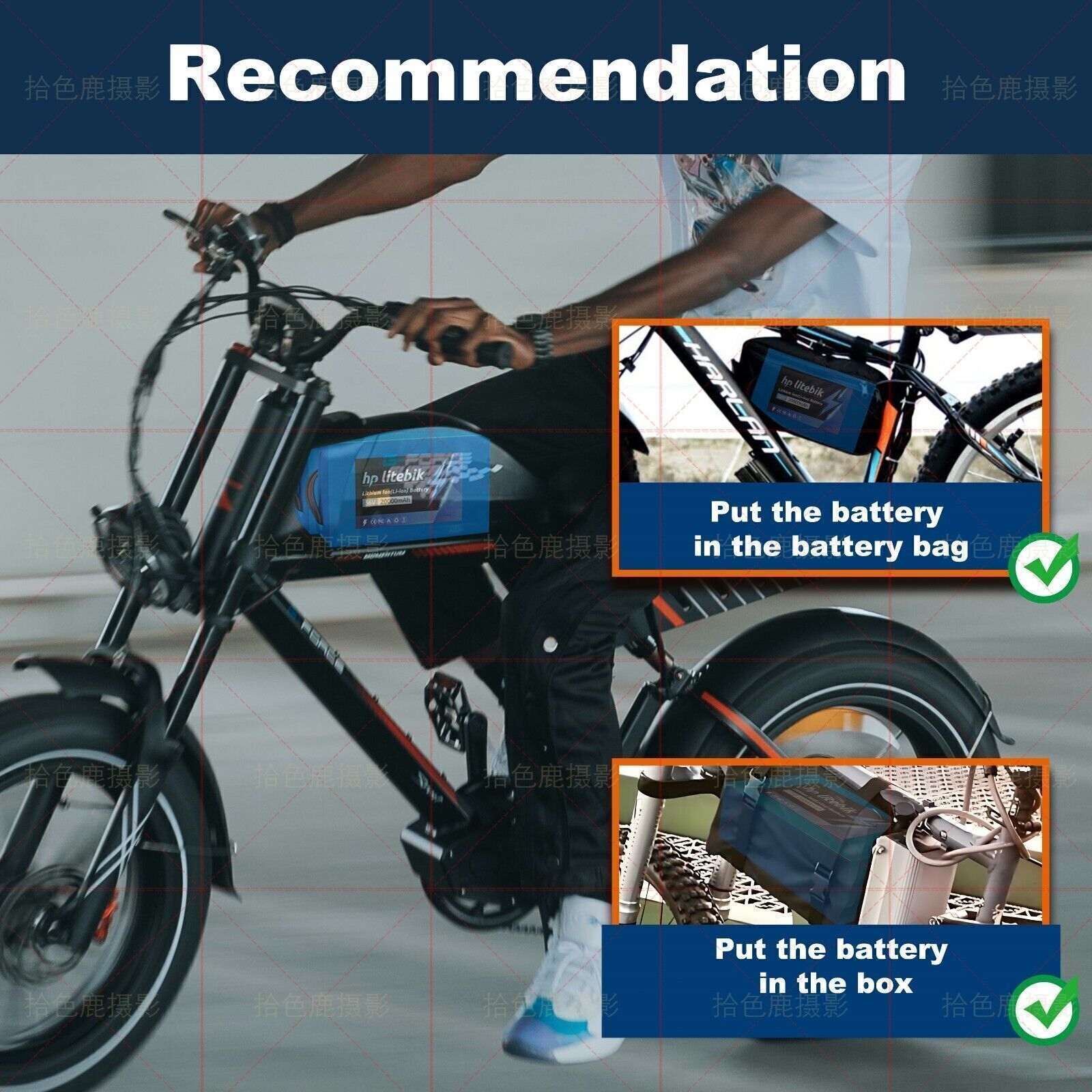 Lithium li-ion Ebike Battery 36V 20Ah Pack for 250W 350W 500W 750W 1000W Bicycle