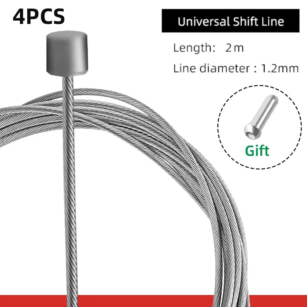 4/8/20PCS 2M Bike Brake Shift Cable Inner Wire MTB Road Fixed Gear Bicycle
