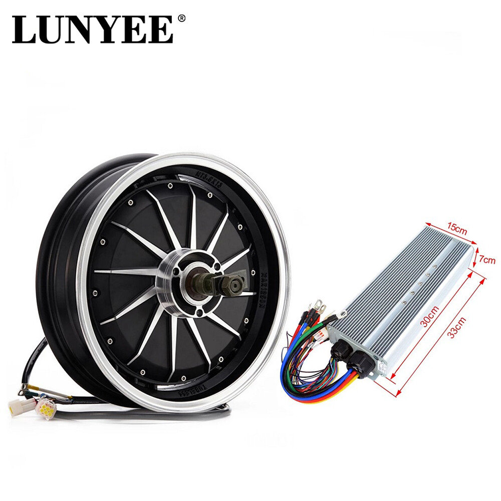 13Inch Electric 4000W Disc Brake DC DIY Electric Motorcycle Hub Motor controller