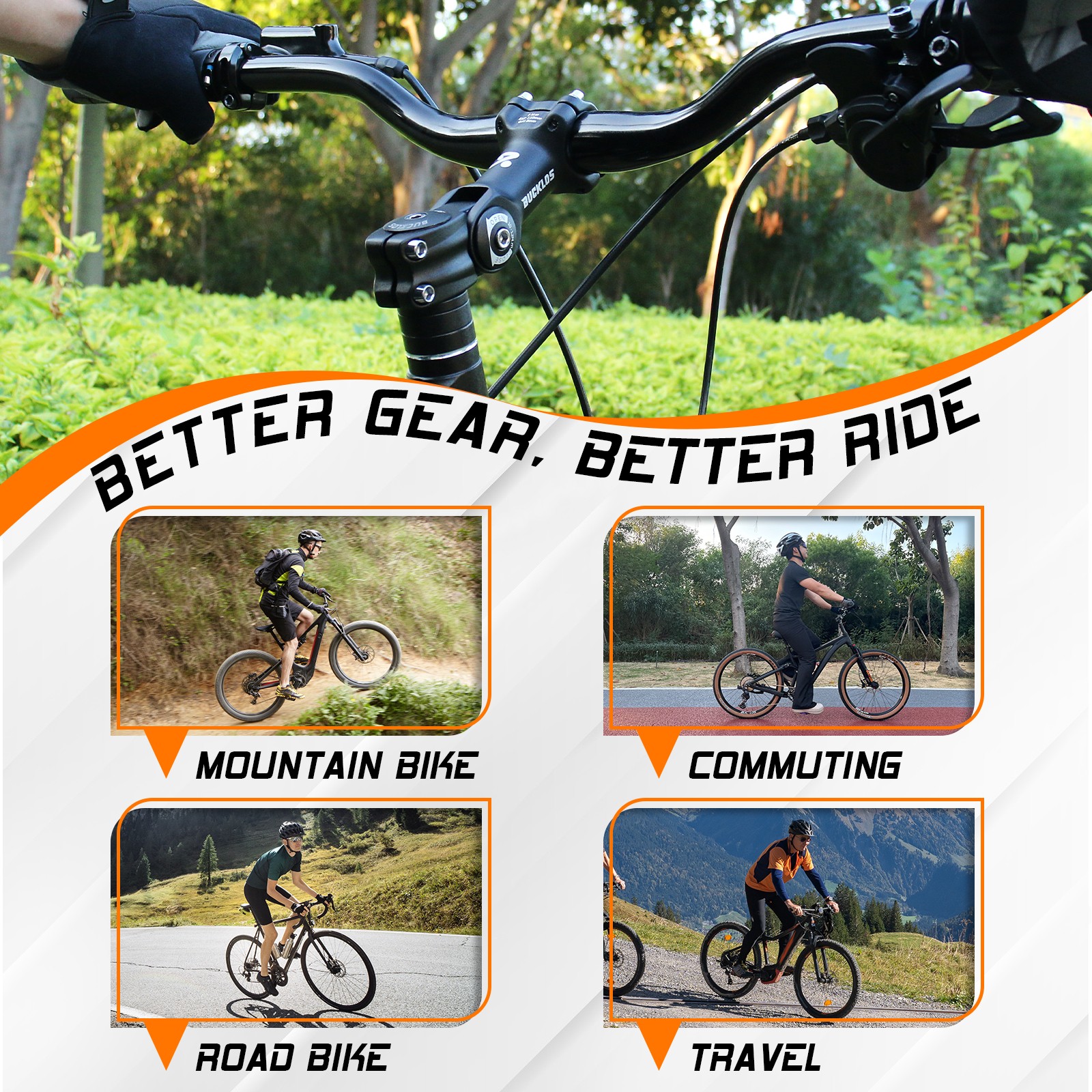 BUCKLOS 31.8mm Mountain Road Bike Stem Riser Adjustable MTB Bicycle Handlebar US