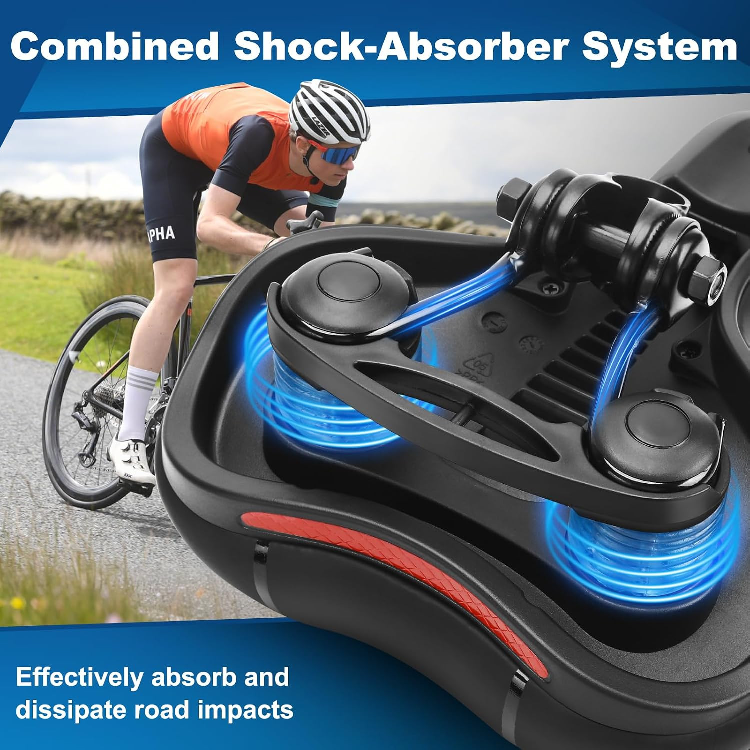 Bike Seat, Comfort Wide Bicycle Seat for Men Women, Waterproof Bike Saddle with