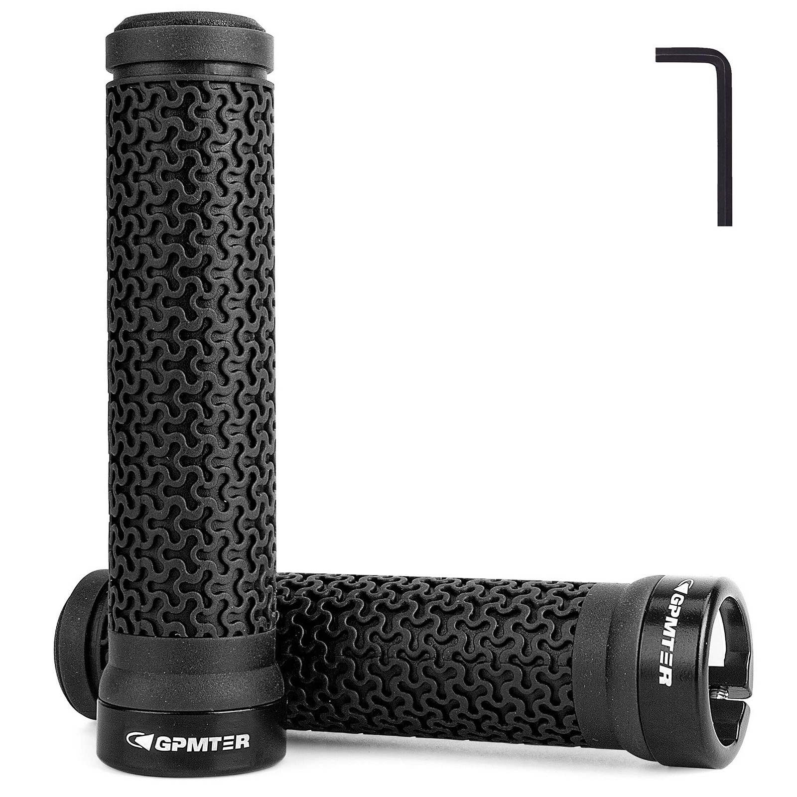 GPMTER Bike Handlebar Grips, Single Lock-on 131 mm L x 22.2 Dia, Black
