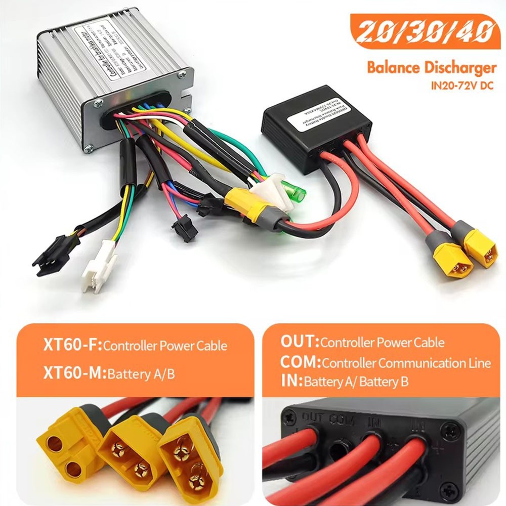 E-Bike Dual Battery Discharge Converter 20A-120A Dual Battery Parallel Module