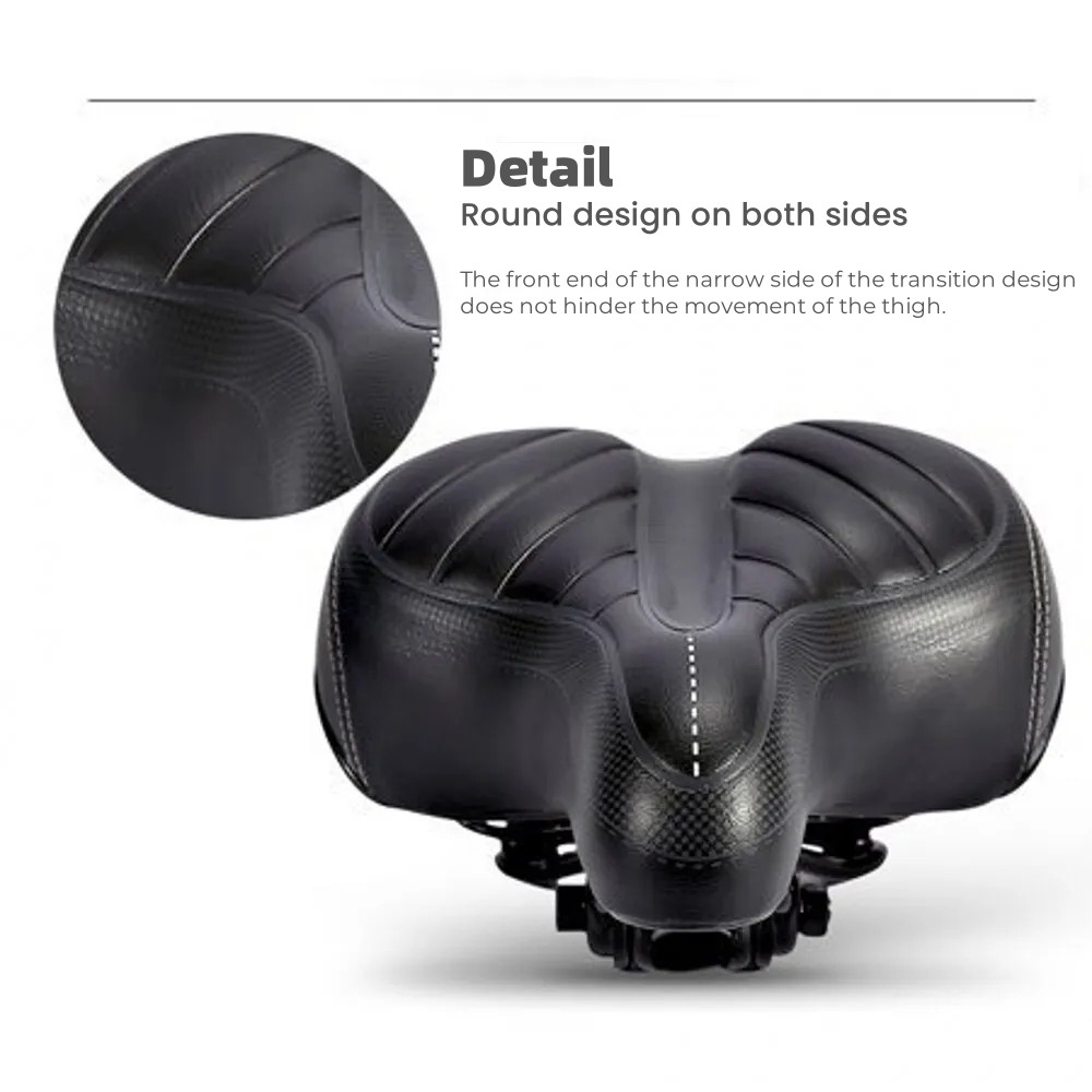 Oversized Bike Seat,Wide Bicycle Saddle for Women Men Comfort Waterproof Leather