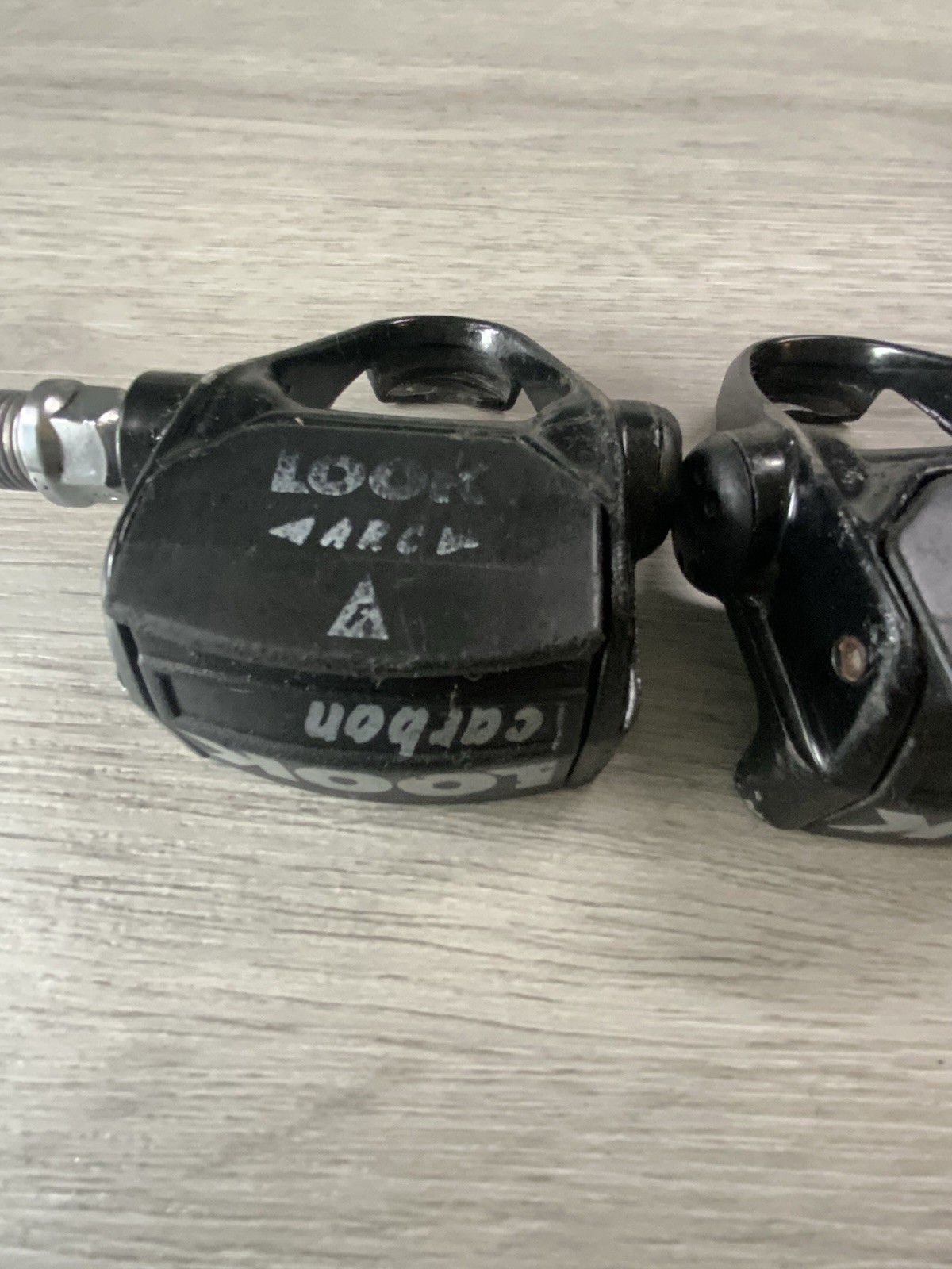 LOOK CARBON PRO CLIPLESS PEDALS NO CLEATS BLACK 432 GRAMS