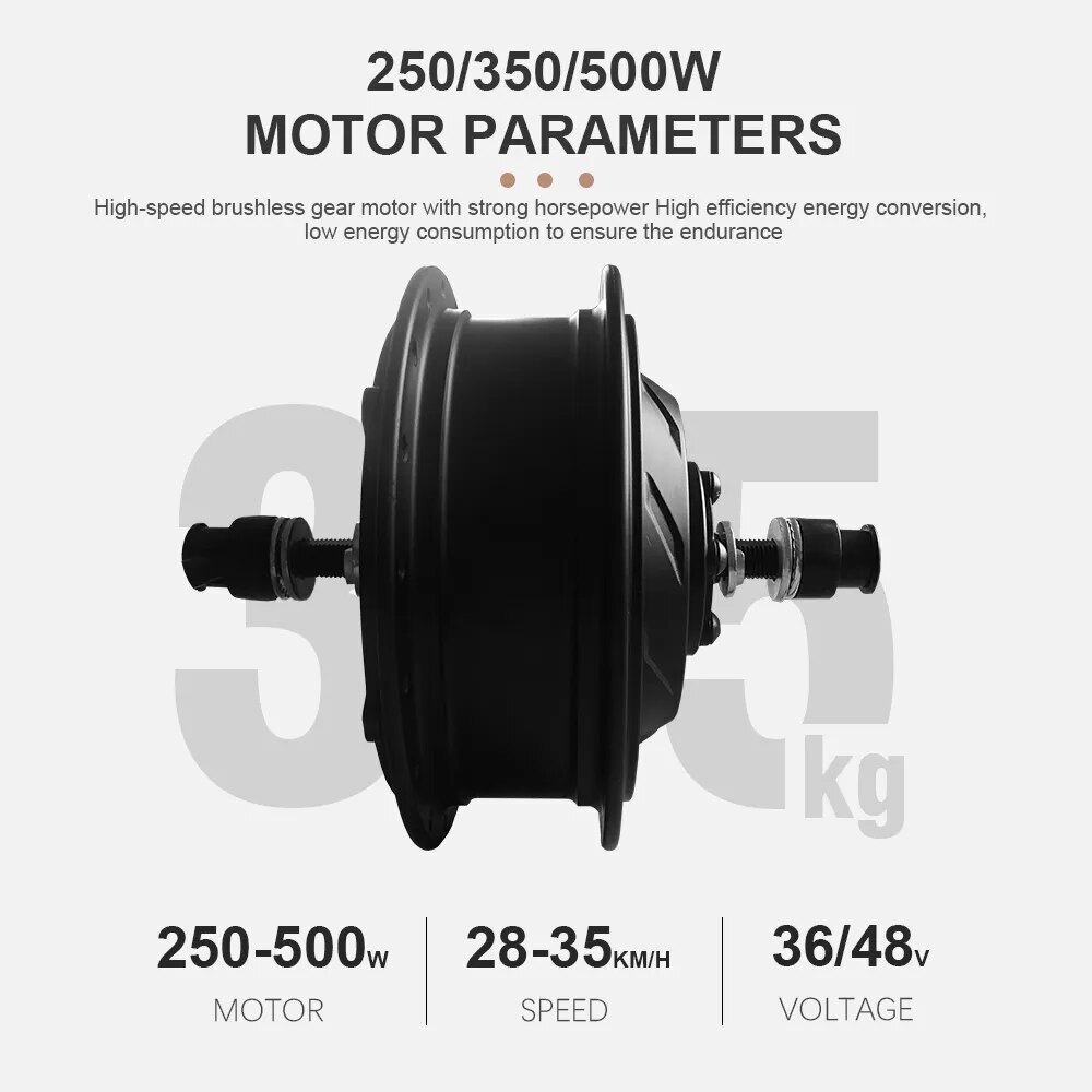 36V/48V 250W 350W 500W E-bike Front Rear Hub Motor Drive Wheel Conversion Kit