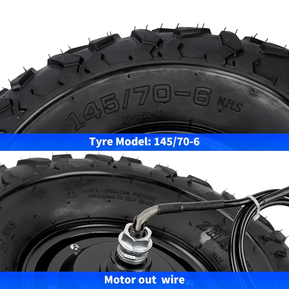 14.5 inch Electric Wheelbarrow Cart Gear Motor Kit 350W 500W Motor Controller