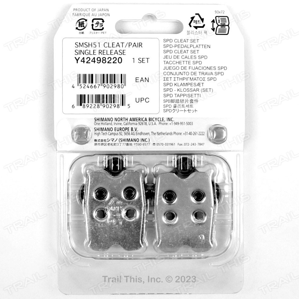 Shimano SM-SH51 SPD Cleats Set with Cleat Nuts fit PD-M520 M515 M505 Bike Pedals